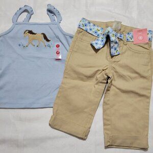 Gymboree Malibu Cowgirl NWT size 4 shirt & capri set.